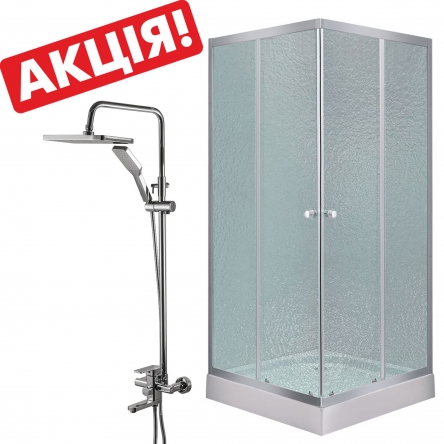 Душова кабіна Lidz Wawel 90x90 + душовий піддон + душова система