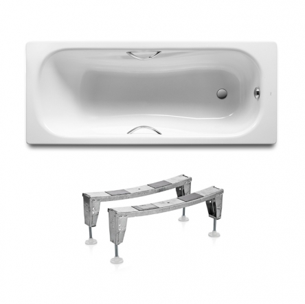 Roca Комплект: PRINCESS ванна 150*75см прямоугольная, с ручками + ножки - A220470001+A291021000