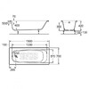 Roca Комплект: CONTINENTAL ванна 150*70см + ніжки - A21291300R+A150412330