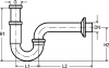 Viega Сифон трубний для умивальника 1 1/4, хром - 305611