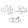 Duravit PURAVIDA біде підлогове 36*63см - 2247100000