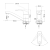 RJ BARON змішувач для кухні вилив 16см хром 40мм - RBZ014-6K