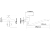 RJ NARCIZ змішувач для ванної вилив 35см (вигнутий) хром 40мм - RBZ100-9A