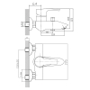 Imprese HORAK змішувач для ванни, хром, 40 мм - 10170