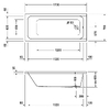 Duravit D-CODE ванна 170*75см, прямокутна - 700100000000000