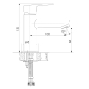 Imprese LASKA змішувач для раковини, сатин, 35 мм - 05040(35)S