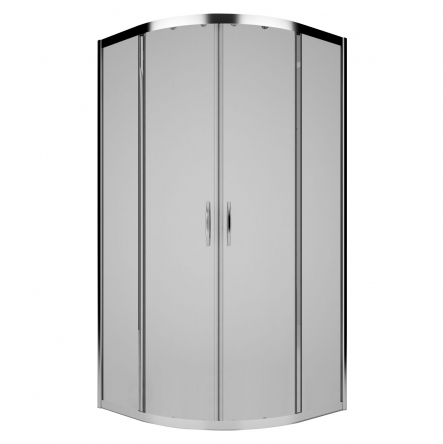 Kolo REKORD душова кабіна 90см, напівкругла, прозоре скло, профіль сріблястий металік - PKPG90222003
