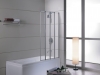 Eger Шторка-гармошка на ванну 89*140см, прозоре скло 5мм, профіль хром - 599-110