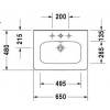 Duravit DURASTYLE умивальник для меблів з переливом з площиною під змішувач 65*48 см - 2320650000