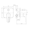 Imprese BRECLAV змішувач прихованого монтажу для ванни, хром/білий, 35 мм - VR-10245WZ