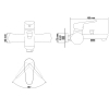 RJ BUTTERFLY змішувач до ванни одноважильний, хром 35 мм - RBZ074-3