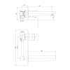 Imprese BRECLAV змішувач для умивальника настінний, хром/білий, 35 мм - VR-05245W