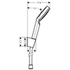 Hansgrohe CROMETTA 1jet душовий набір 1,60 м, білий/хром - 26567400