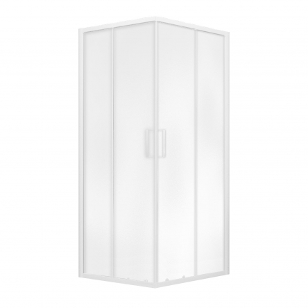 Eger VI`Z квадратна душова кабіна 80~90*185см, регульований білий профіль, скло Zuzmara (скло+двері) - 599-005/1