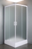 Eger VI`Z квадратна душова кабіна 80~90*185см, регульований білий профіль, скло Zuzmara (скло+двері) - 599-005/1