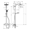 Hansgrohe Crometta S 240 1jet Showerpipe Душова система з термостатом, хром - 27267000