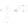RJ DUCT змішувач для ванни одноважільний , хром  35 мм - RBZ079-3