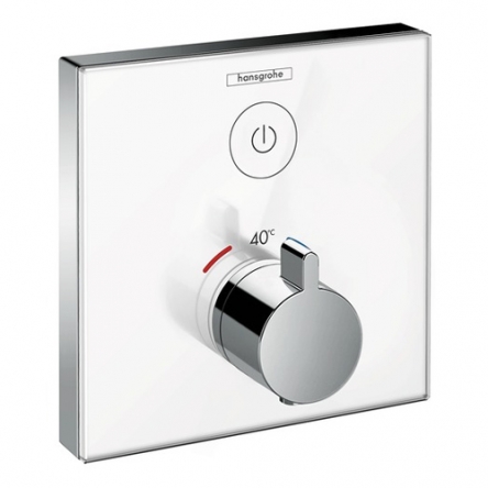 Hansgrohe ShowerSelect Термостат для одного споживача, скляний, СМ, білий/хром - 15737400