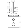Hansgrohe ShowerSelect Термостат для одного споживача, скляний, СМ, білий/хром - 15737400