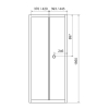 Eger Двері bifold 80*195, профіль хром, скло прозоре 5мм - 599-163-80(h)