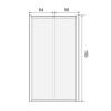Eger Двері в нішу 120*195см розсувні , профіль хром, скло прозоре 5мм - 599-153(h)