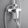 RJ TULIP система душова (змішувач для ванни, верхній душ 200 мм ABS коло, ручний душ 90 мм 1 режим, шланг 150 см), хром - RSZ081-3