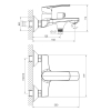 Imprese KAMPA змішувач для ванни, хром, 35 мм - 10285