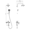 Imprese BILINA система душова (змішувач для душа, верхній душ 200 мм ABS коло, ручний душ 100 мм 3 режими, шланг 170 см), хром - T-15225