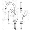 Hansgrohe M421-H220 змішувач для кухні, одноважільний, хром - 71802000