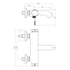 Imprese BRENTA змішувач для ванни, граф.хром, 35 мм - ZMK091908040
