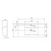 Imprese VALTICE комплект меблів 60см, білий: тумба підвісна, 2 ящики + умивальник накладний арт i11042A - f3202W