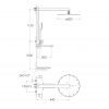 Imprese SMART CLICK система душова (термостат для ванни, верхній душ 300 мм коло латунь, ручний душ 60 мм 1 режим, шланг 150 см), хром - ZMK101901091