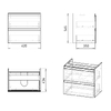 Imprese LORETA комплект меблів 65см, білий: тумба підвісна, 2 ящики + умивальник накладний арт i11041 - f3209W