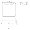 Imprese LORETA комплект меблів 80см, білий: тумба підвісна, 2 ящики + умивальник накладний арт i11042 - f3219W