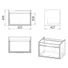 Imprese LABE комплект меблів 65см, білий: тумба підвісна, 1 ящик + умивальник накладний арт i110301 - f3204W