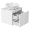 Imprese BILOVEC комплект меблів 60см, білий: підвісна тумба, зі стільницею, 1 ящик + умивальник накладний арт i11057 - f3206W