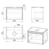 Imprese BILOVEC комплект меблів 70см, білий: тумба підвісна, зі стільницею, 1 ящик + умивальник накладний арт i11057 - f3276W