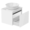 Imprese BILOVEC комплект меблів 80см, білий: тумба підвісна, зі стільницею, 1 ящик + умивальник накладний арт i11057 - f3216W