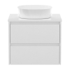 Imprese NETKA комплект меблів 70см, білий: тумба підвісна, зі стільницею, 2 ящики + умивальник накладний арт i11143 - f3271W