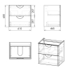 Imprese NOVA VLNA комплект меблів 60см, білий: тумба підвісна, 2 ящики + умивальник накладний арт i11052 - f32003W