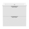 Imprese NOVA VLNA комплект меблів 60см, білий: тумба підвісна, 2 ящики + умивальник накладний арт i11052 - f32003W