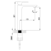 Imprese BILOVEC змішувач для умивальника високий, чорний мат, 35 мм - 05256-Н