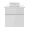 Imprese BLATNA L комплект меблів 60см, білий: тумба підвісна, зі стільницею, 2 ящики + умивальник накладний арт i11143 - f32008W