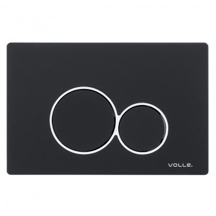 VOLLE VISO EVO клавиша смыва, черная, soft-touch, пластик - 222123