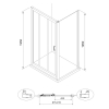Eger LEXO двері 90*195см трисекційні розсувні, профіль хром, прозрачне стекло 6мм - 599-809/1