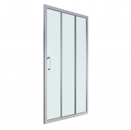 Eger LEXO двері 120*195см трисекційні розсувні, профіль хром, прозрачне стекло 6мм - 599-812/1