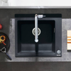 Hansgrohe S510-F450 мийка для кухні, вбудована, розміри вирізу: 54*49см, з матеріалу Silicatec, колір чорний графіт - 43312170