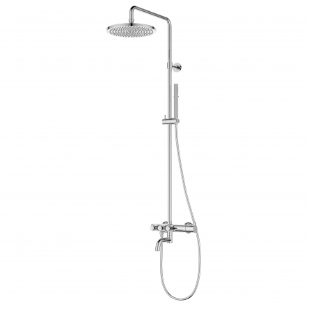 Imprese SMART CLICK система душова (термостат для ванни, верхній душ 255 мм коло латунь, ручний душ стік латунь 2 режими, шланг 180 см), хром - ZMK101901209