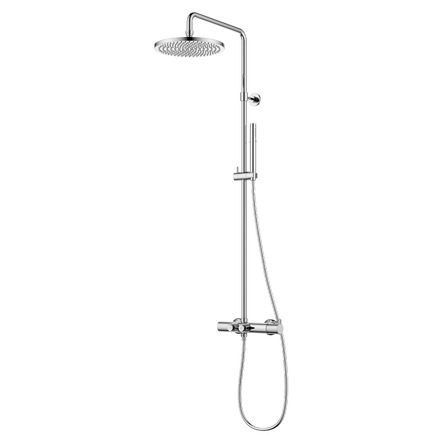 Imprese SMART CLICK система душова (термостат для душа, кнопки, верхній душ 255 мм коло латунь, ручний душ стік латунь 2 режими, шланг 180 см), хром - ZMK101901211