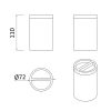 Набір аксесуарів для ванної RJ Кедр 3 в 1 (склянка для зубних щіток, мильниця)
